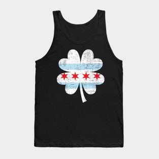 Chicago Flag Shamrock St Patrick's Day Tank Top